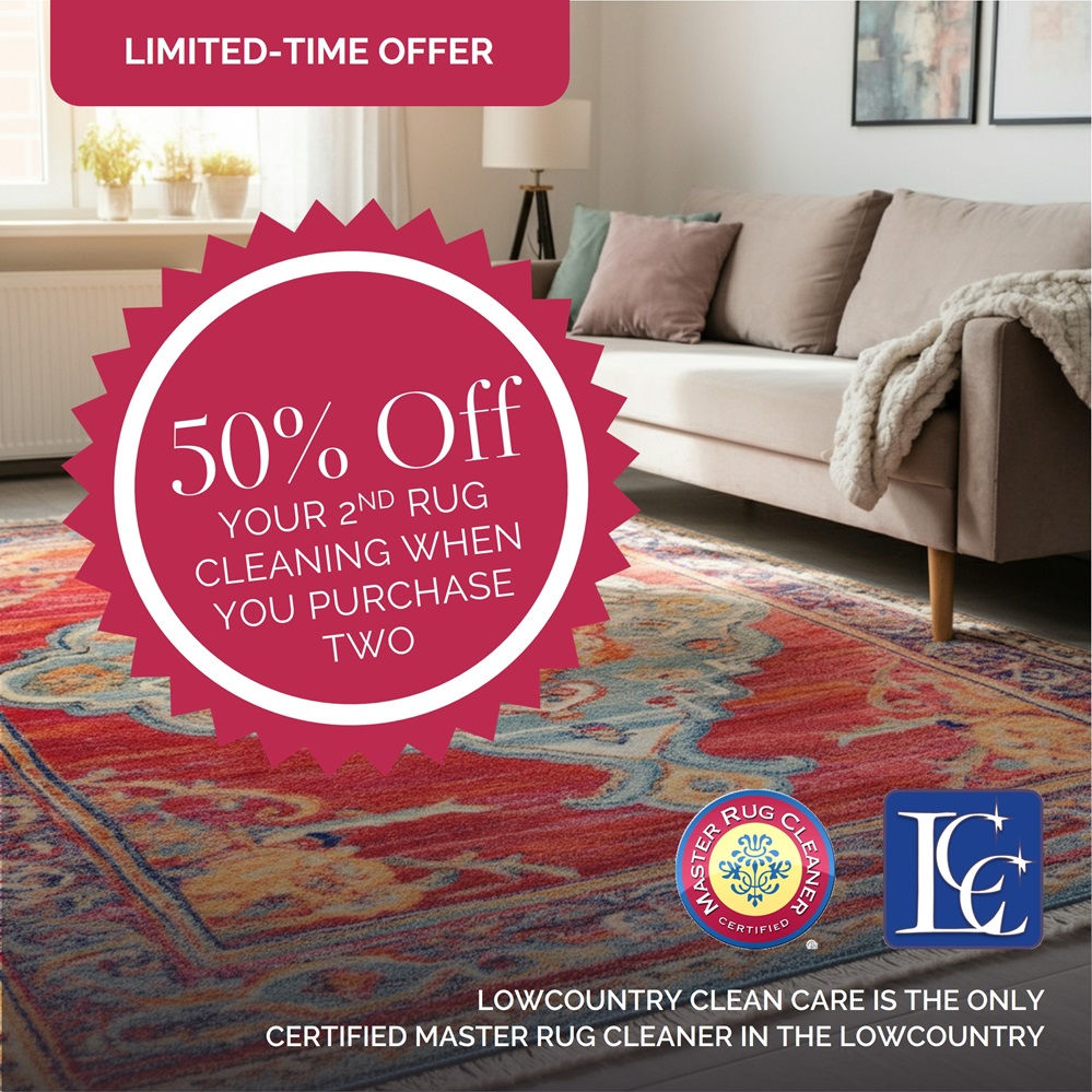 50% off your 2nd rug cleaning when you purchase two